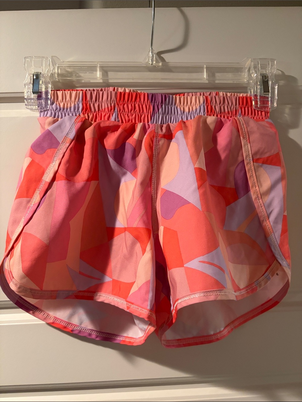 All in Motion Kids Coral & Pink Patterned Athletic Shorts - Size M (8)